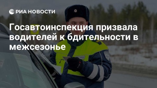 Госавтоинспекция призвала водителей к бдительности в межсезонье