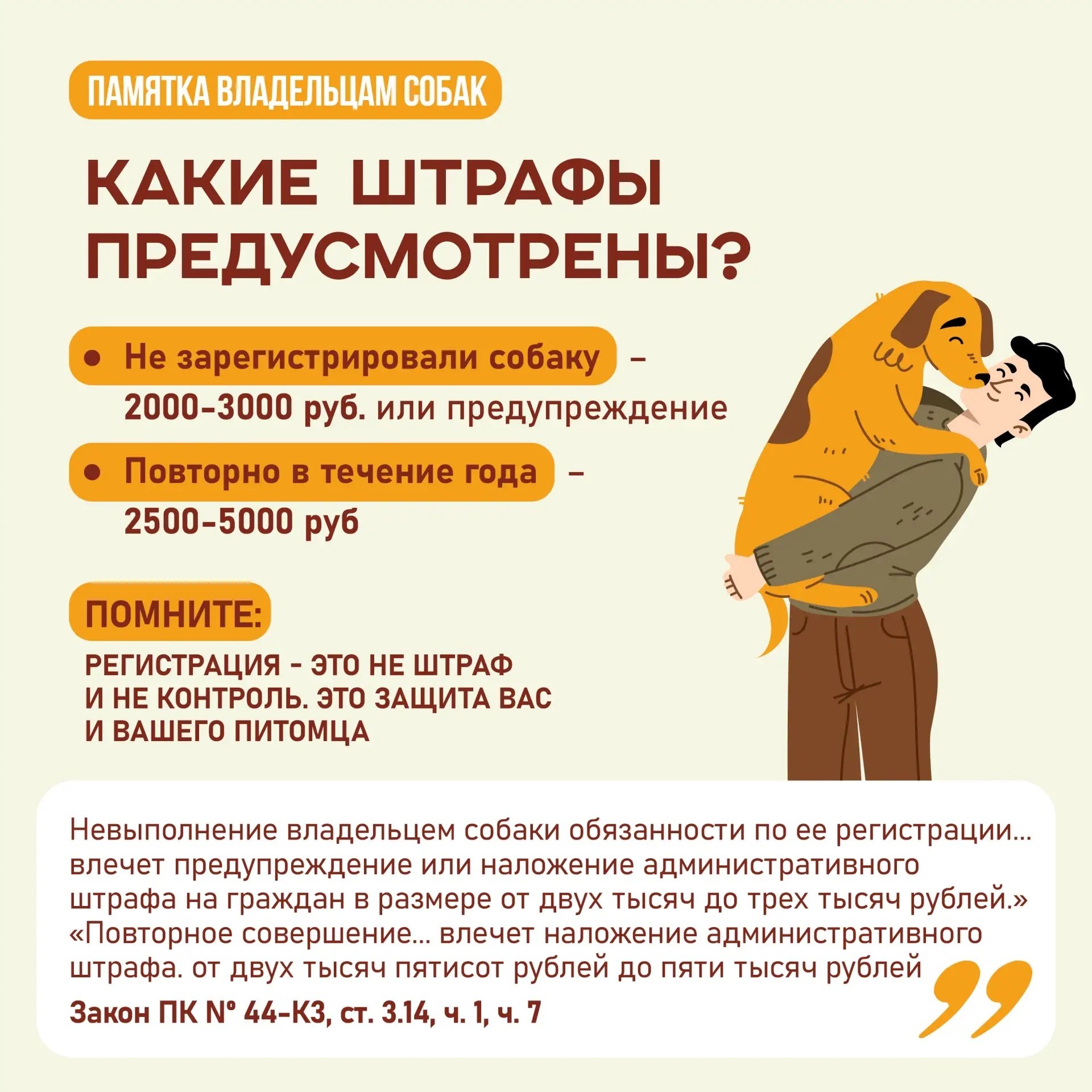 А у вас дома живет собака? Тогда вам нужно ее зарегистрировать! А у вас дома живет собака? Тогда вам нужно ее зарегистрировать!