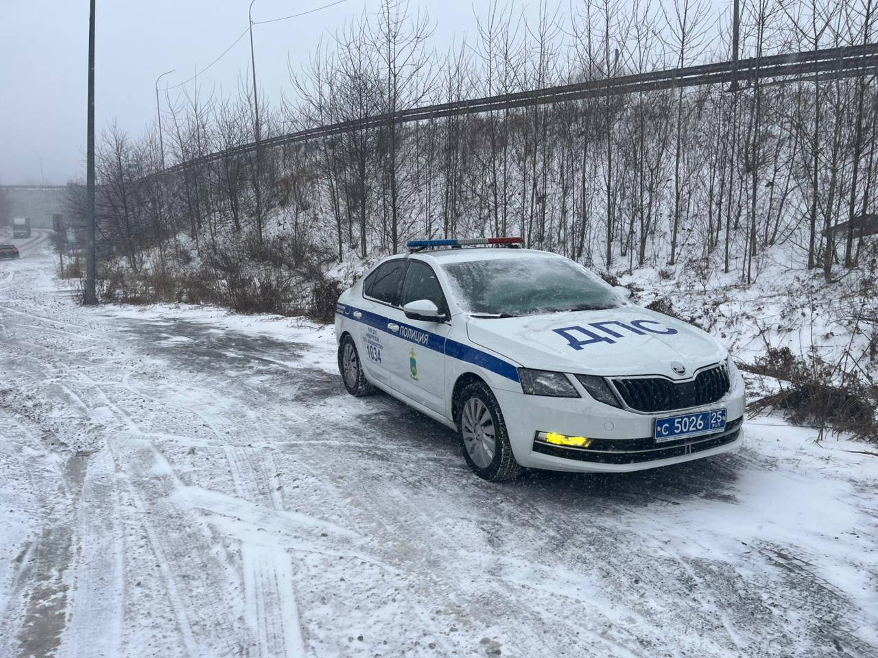 Полиция Приморья обратилась к участникам дорожного движения в связи с непогодой