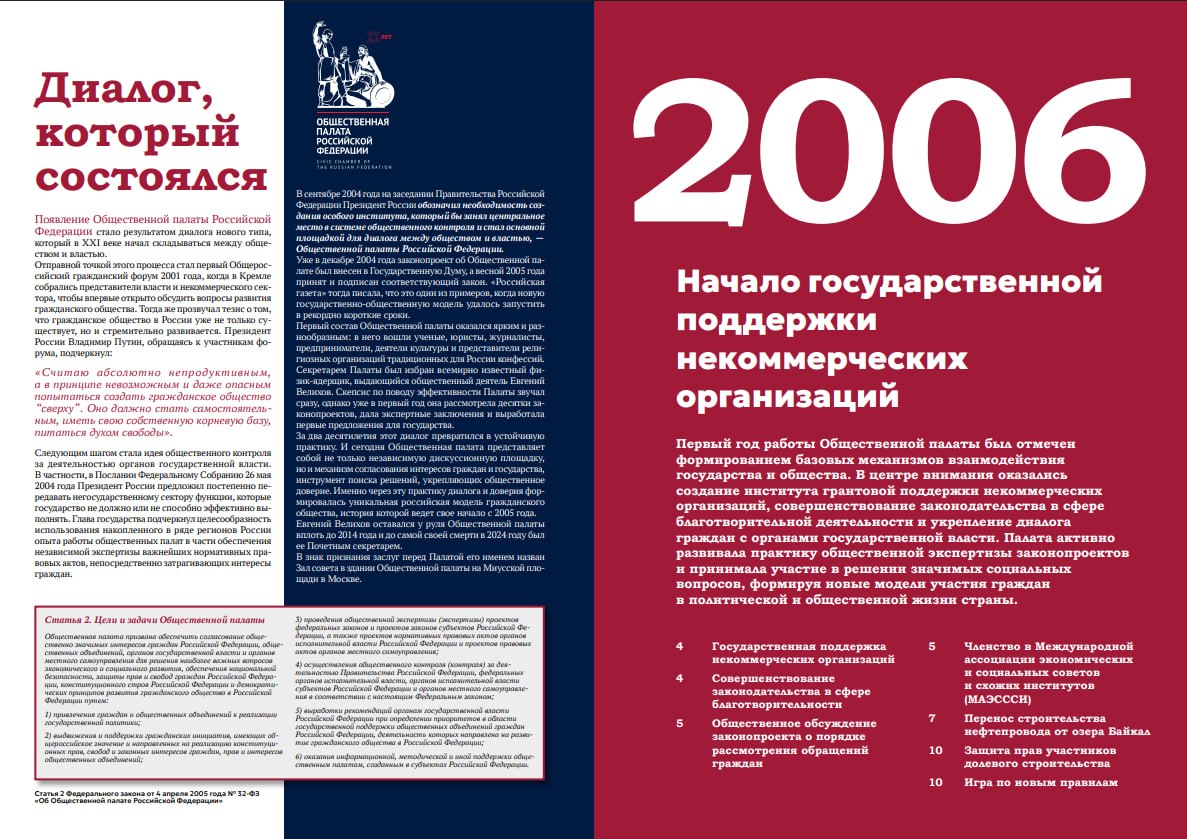 К 20-летию со дня своего основания, которое отмечалось в прошлом году, Общественная палата Российской Федерации публикует Доклад о состоянии гражданского общества за 2025 год К 20-летию со дня своего основания, которое отмечалось в прошлом году, Общественная палата Российской Федерации публикует Доклад о состоянии гражданского общества за 2025 год