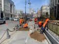 Дорожники «СГТ» восстанавливают брусчатку в центре Владивостока