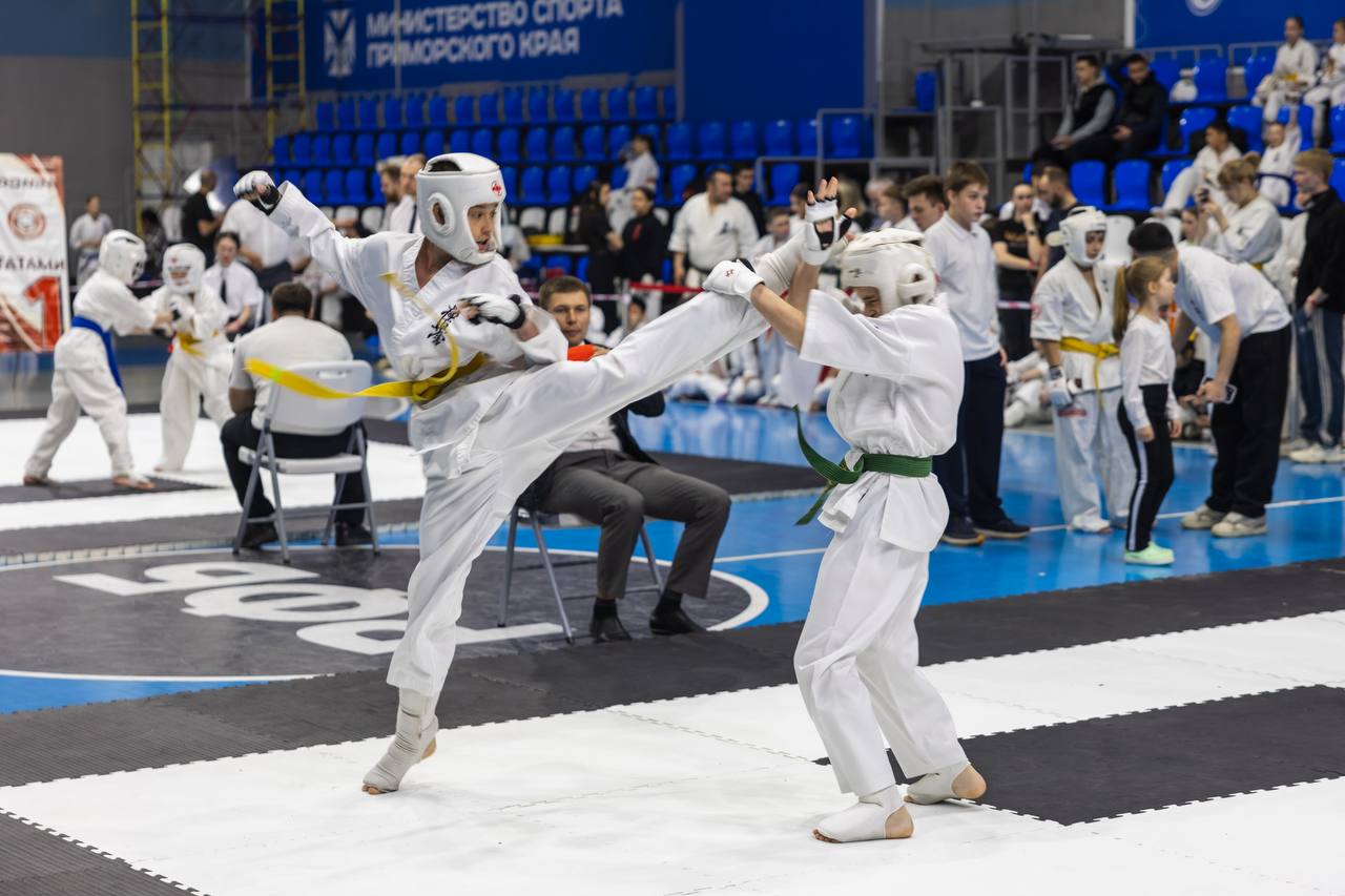 Во Владивостоке проходят соревнования по киокушинкай каратэ «Железный кулак» Во Владивостоке проходят соревнования по киокушинкай каратэ «Железный кулак»