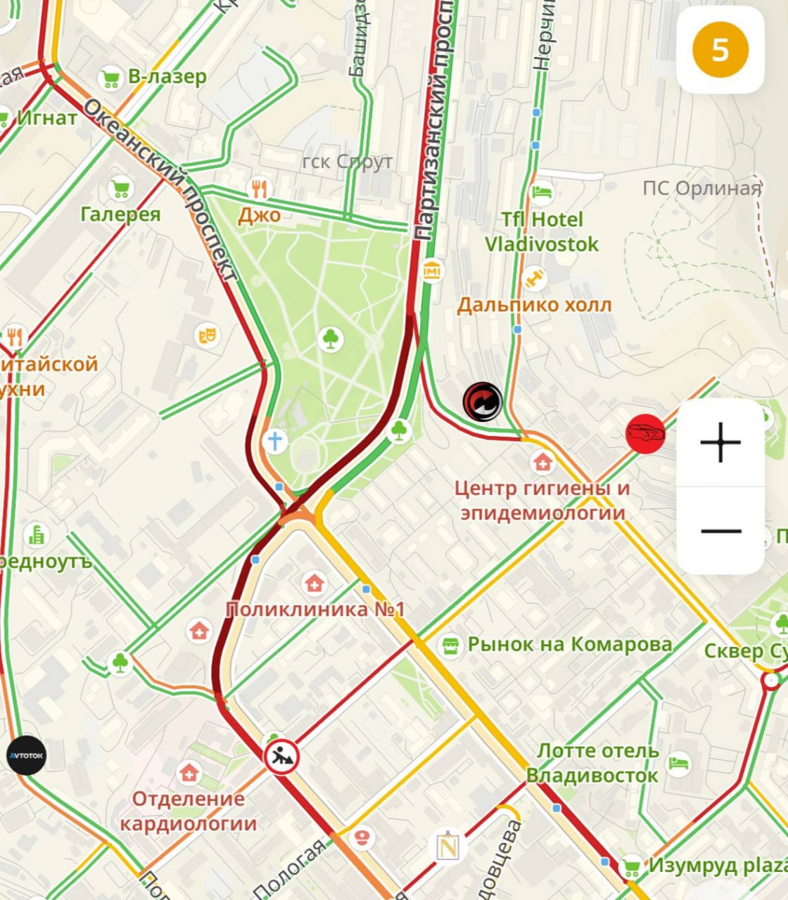 В центре Владивостока образовалась серьезная пробка из-за дорожных работ В центре Владивостока образовалась серьезная пробка из-за дорожных работ