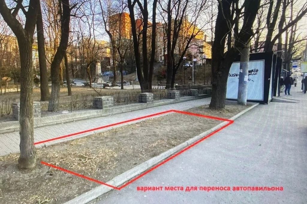 Во Владивостоке изменят расположение остановочного павильона «Гайдамак» (в сторону центра города)