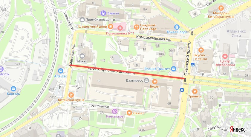 Дорогу от Иманской до Океанского проспекта перекроют для ремонта завтра утром