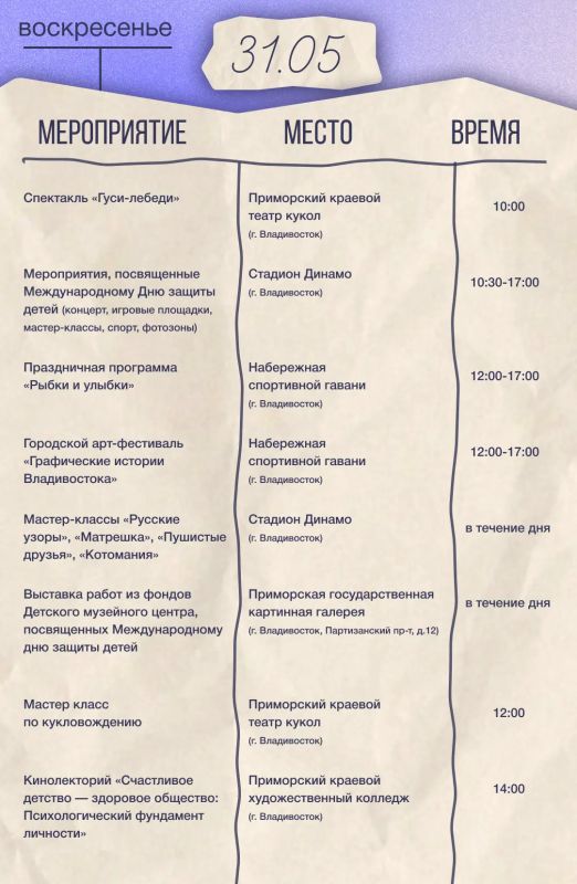 Уже в эти выходные в Приморье пройдут праздничные мероприятия, посвящённые Дню защиты детей Уже в эти выходные в Приморье пройдут праздничные мероприятия, посвящённые Дню защиты детей
