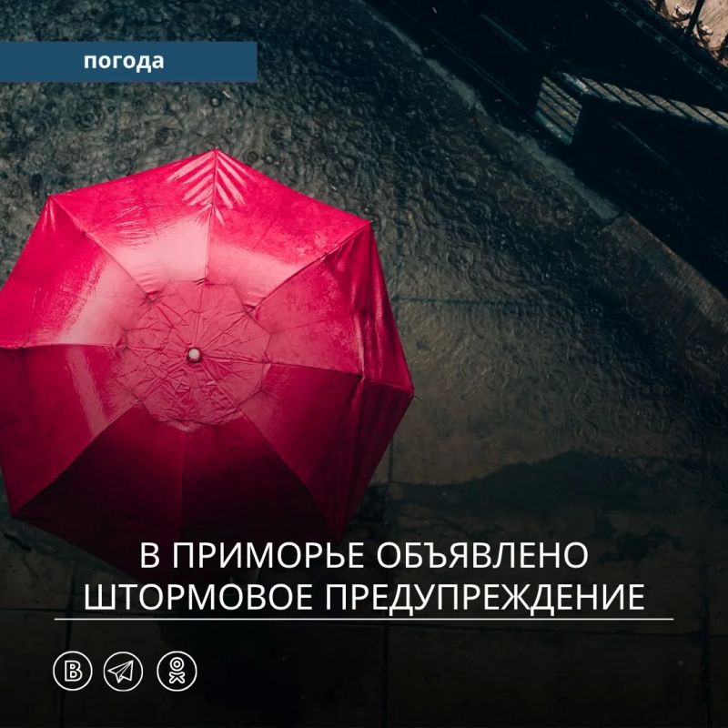 Приморье объявлено штормовое предупреждение