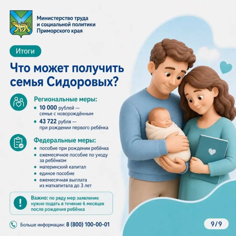 Приморцы, ставшие родителями впервые, могут получить несколько мер поддержки Приморцы, ставшие родителями впервые, могут получить несколько мер поддержки