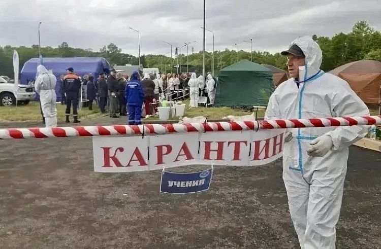 Учения по ликвидации очага ящура прошли в Приморье Учения по ликвидации очага ящура прошли в Приморье