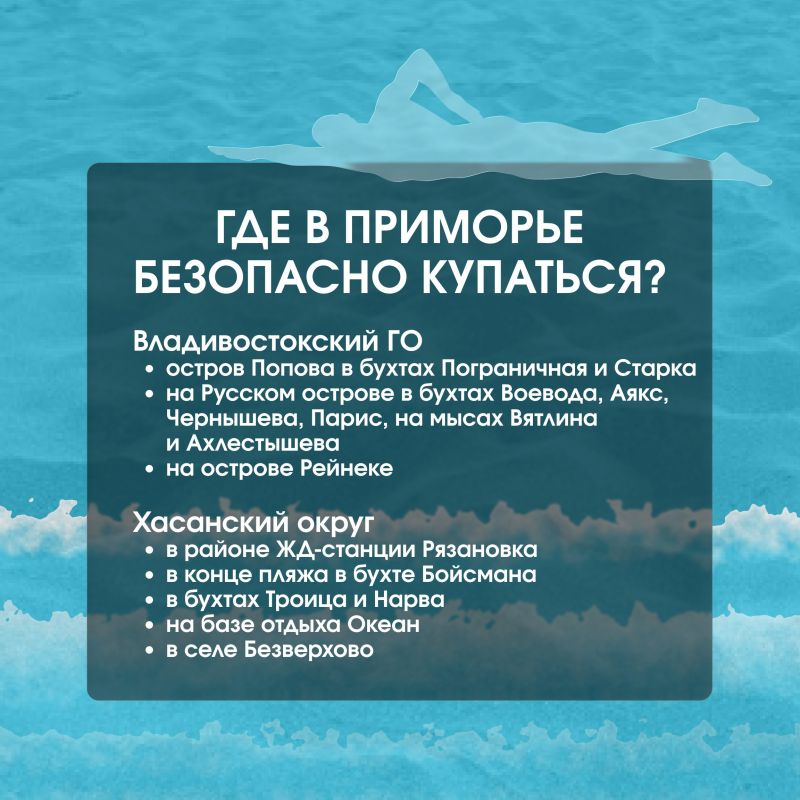 В Приморье для купания рекомендованы 29 морских акваторий