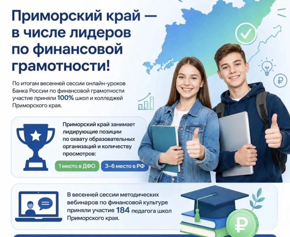 Приморский край – в числе лидеров по финансовой грамотности!