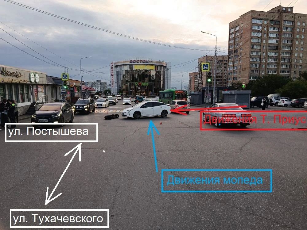 Госавтоинспекция устанавливает обстоятельства ДТП во Владивостоке, в котором пострадал пассажир мопеда Госавтоинспекция устанавливает обстоятельства ДТП во Владивостоке, в котором пострадал пассажир мопеда