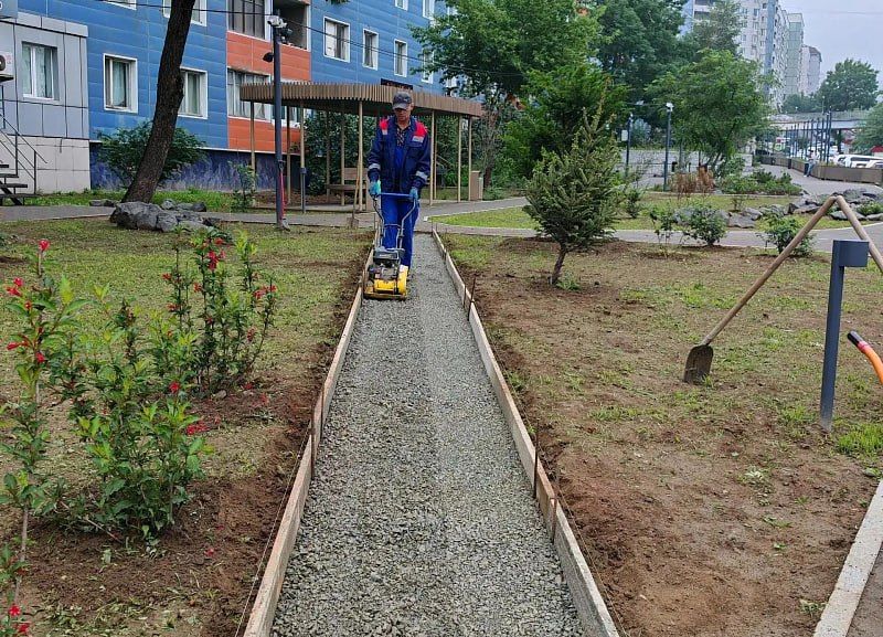 Дорожку на месте «народной тропы» делают в сквере на Некрасовской