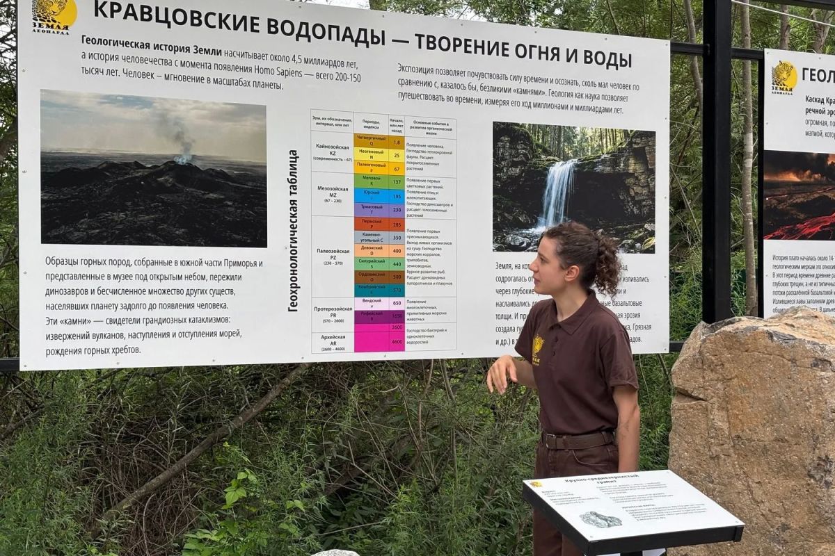 Первый в Приморье геологический музей под открытым небом открыли на Кравцовских водопадах Первый в Приморье геологический музей под открытым небом открыли на Кравцовских водопадах