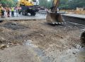 Поврежденные плиты моста в районе Анучино демонтировали