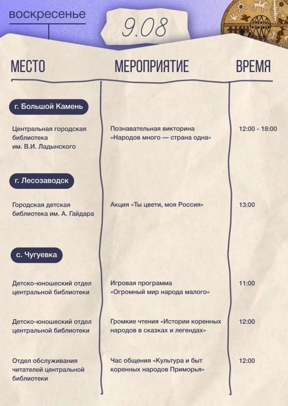 Собрали для вас подборку мероприятий ко Дню коренных народов мира Собрали для вас подборку мероприятий ко Дню коренных народов мира