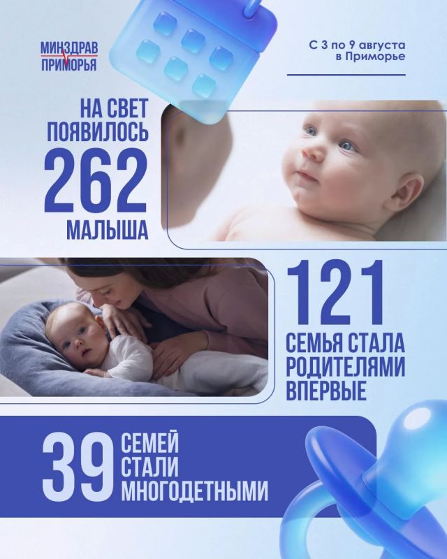 121 приморская семья встретила первенцев на прошлой неделе