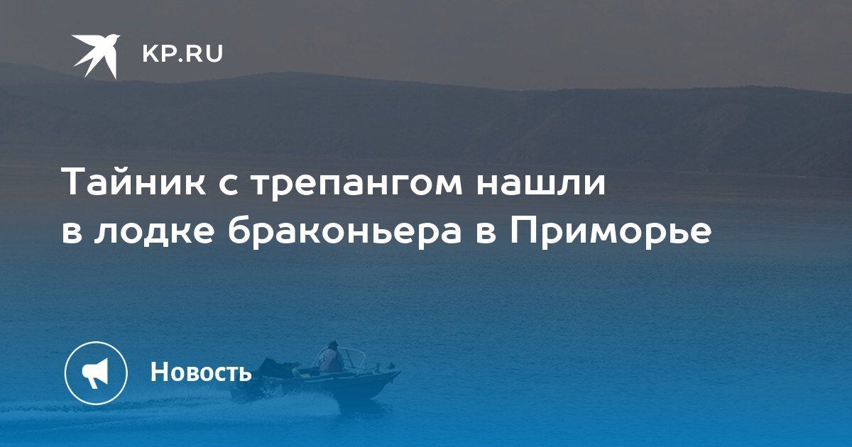 В Приморье нашли 34 кг трепанга в лодке