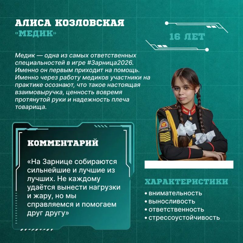 Знакомимся со специальностями финалистов «Зарницы 2.0» приморского отряда «Кадеты 18.25» Знакомимся со специальностями финалистов «Зарницы 2.0» приморского отряда «Кадеты 18.25»
