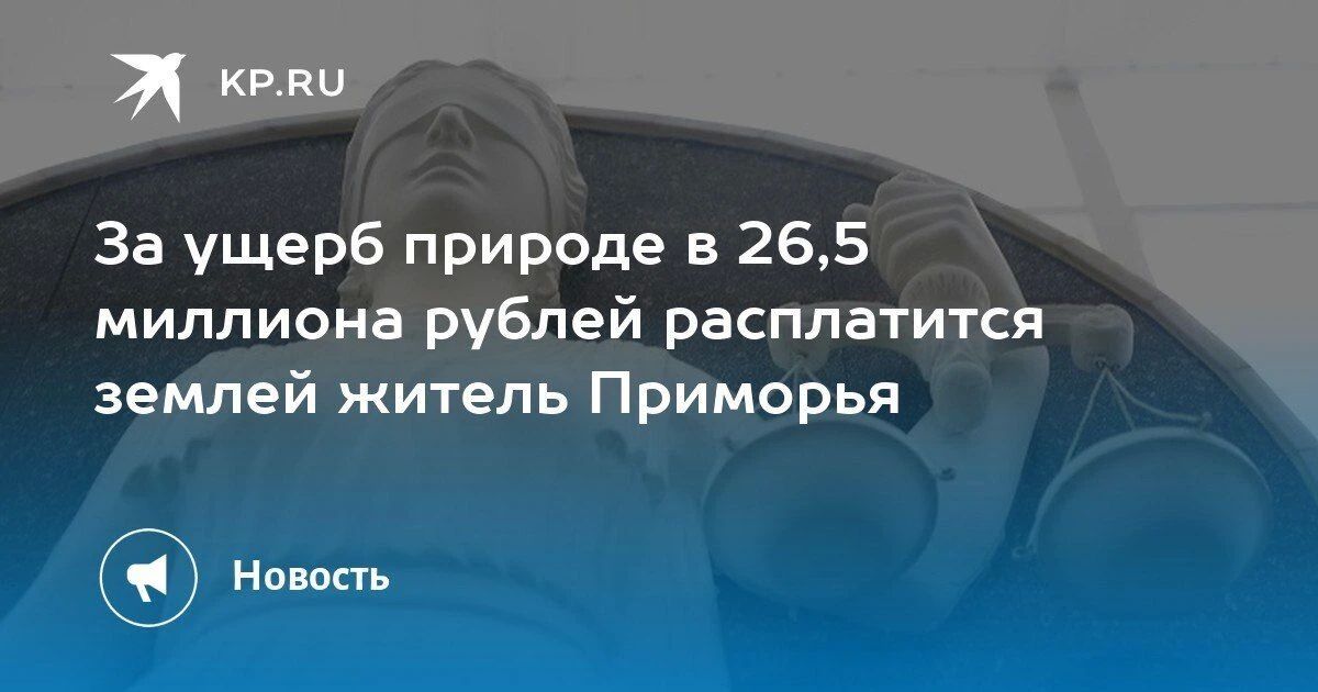 Суд за ущерб природе: житель Приморья расплатится землёй