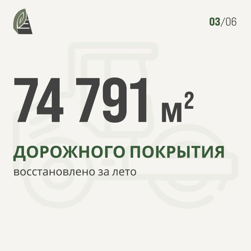 Лето в цифрах: отдел дорожного ремонта Лето в цифрах: отдел дорожного ремонта