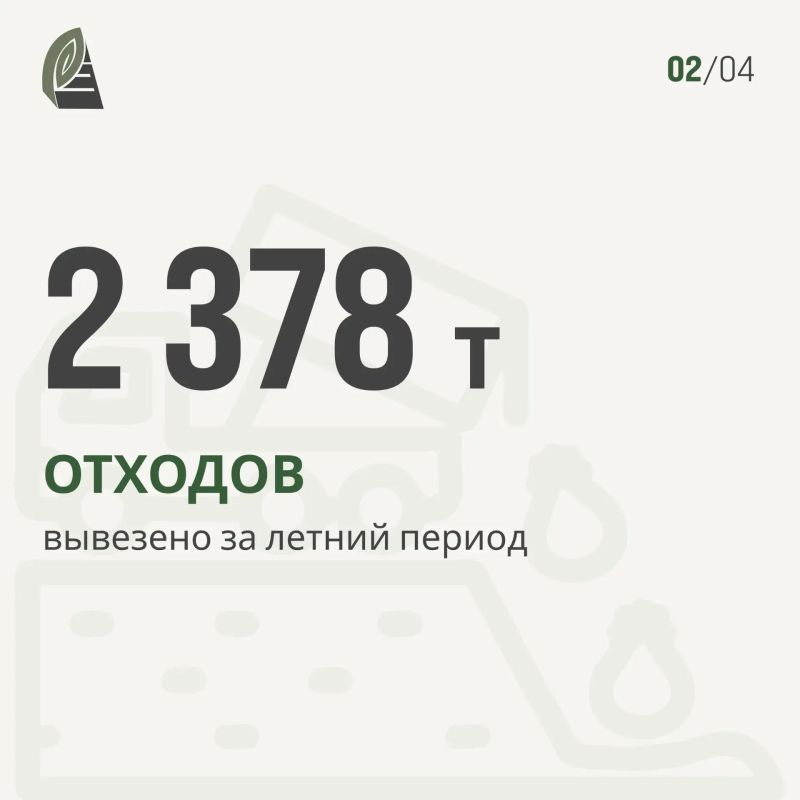 Лето в цифрах: отдел санитарии «СГТ» Лето в цифрах: отдел санитарии «СГТ»