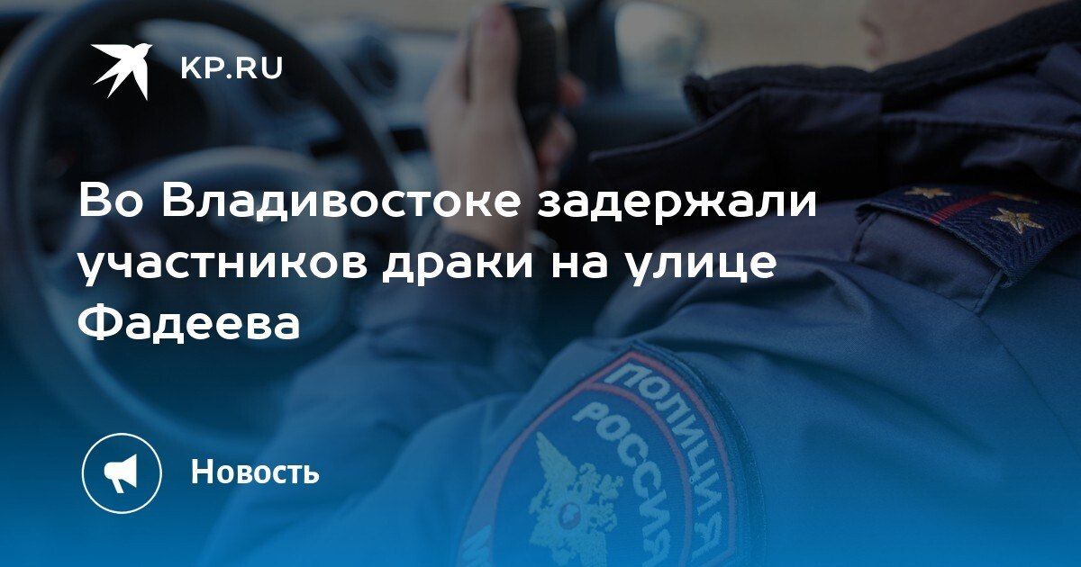 Во Владивостоке задержали участников драки на улице Фадеева