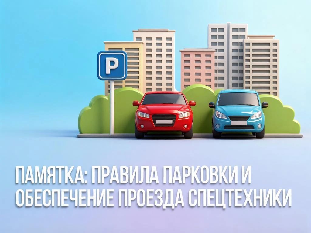 Памятка: правила парковки и обеспечение проезда спецтехники