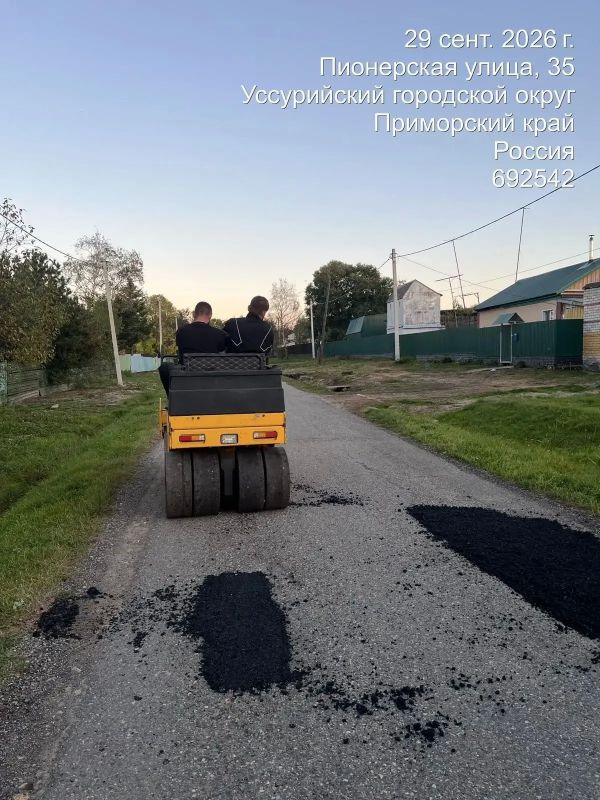 Дорожное покрытие обновили в сёлах Уссурийского округа Дорожное покрытие обновили в сёлах Уссурийского округа