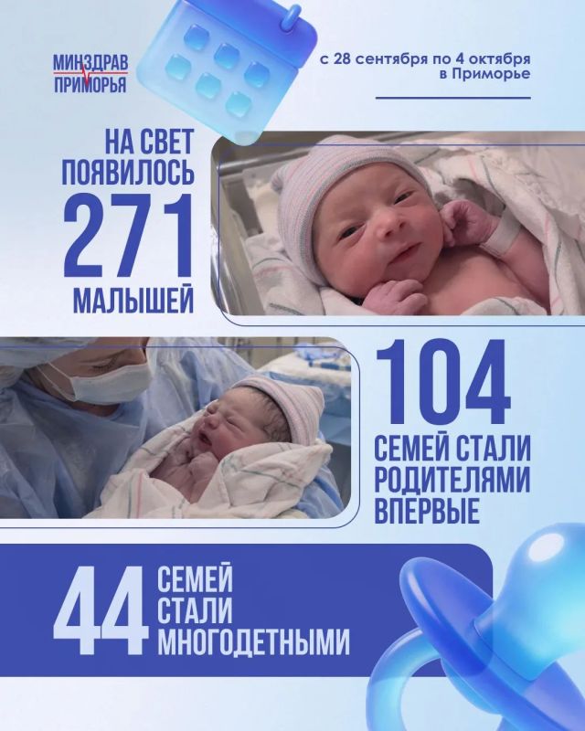 271 малыш родился в Приморье за неделю!