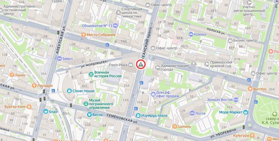 Завтра утром одну из полос Океанского проспекта перекроют для ремонта теплосети