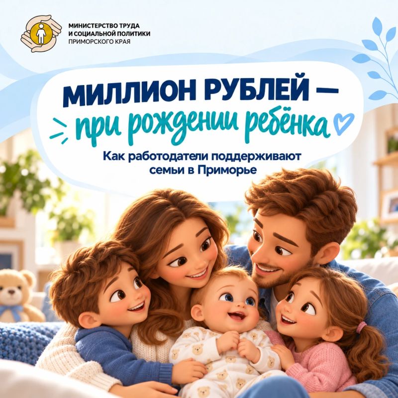 Миллион рублей при рождении ребёнка: к поддержке семей присоединяется всё больше работодателей!