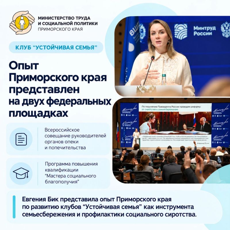 Сохранить семью и помочь вовремя: опыт Приморья представили на федеральном уровне Сохранить семью и помочь вовремя: опыт Приморья представили на федеральном уровне