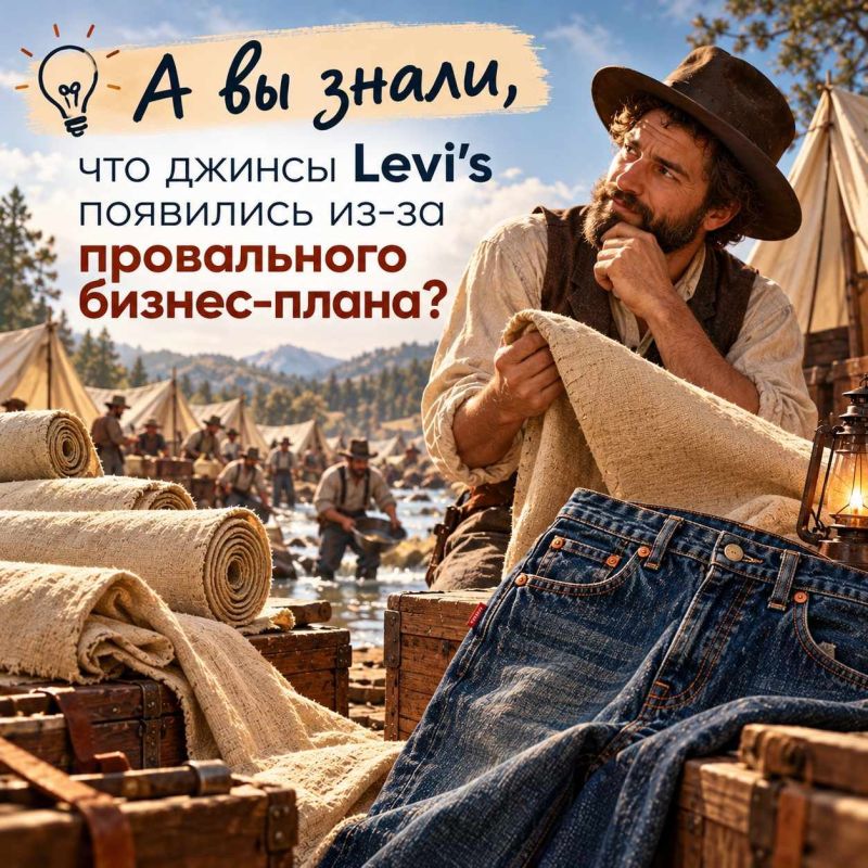 А вы знали, что джинсы Levi’s появились из-за провального бизнес-плана?
