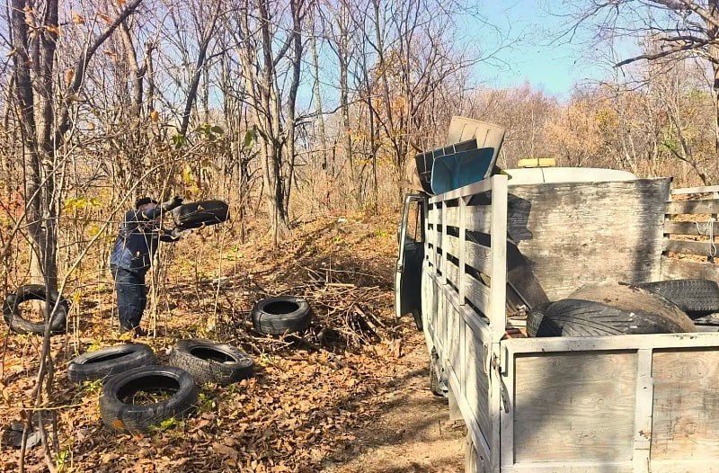 Почти 2 тысячи автомобильных покрышек вывезли с улиц Владивостока за две недели осеннего месячника чистоты Почти 2 тысячи автомобильных покрышек вывезли с улиц Владивостока за две недели осеннего месячника чистоты